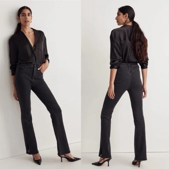 Madewell Skinny Flare Jeans in Bellhaven Wash Slit Hem Size 26 - Picture 1 of 12